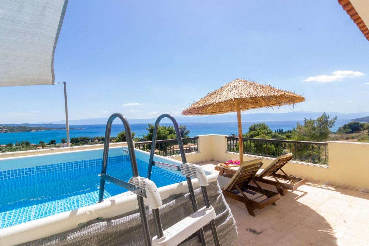 House With Amazing Ocean View And Patio - Pool Villa Порто Хели Екстериор снимка
